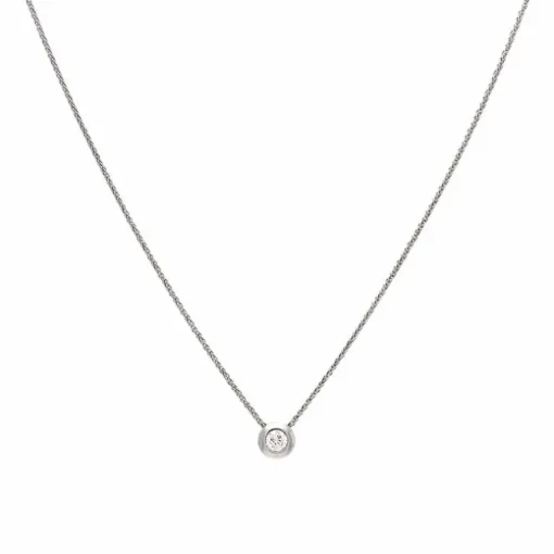 Brillant-Kette mit Durchläufer Weißgold