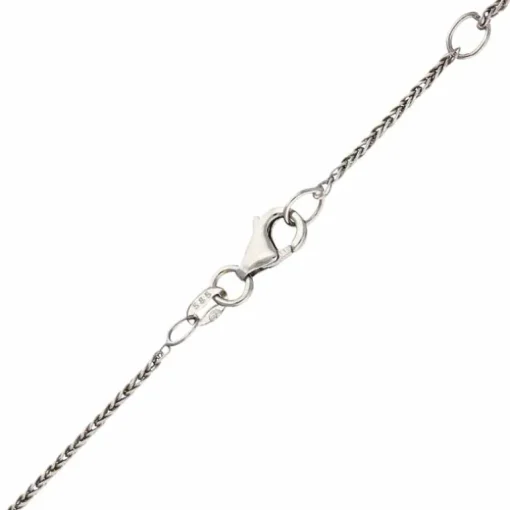 Brillant-Kette mit Durchläufer Weißgold