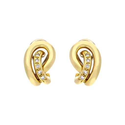 Brillant-Ohrclips Gelbgold