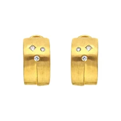 Brillant-Ohrclips Gelbgold
