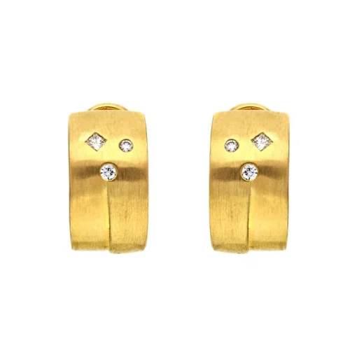 Brillant-Ohrclips Gelbgold