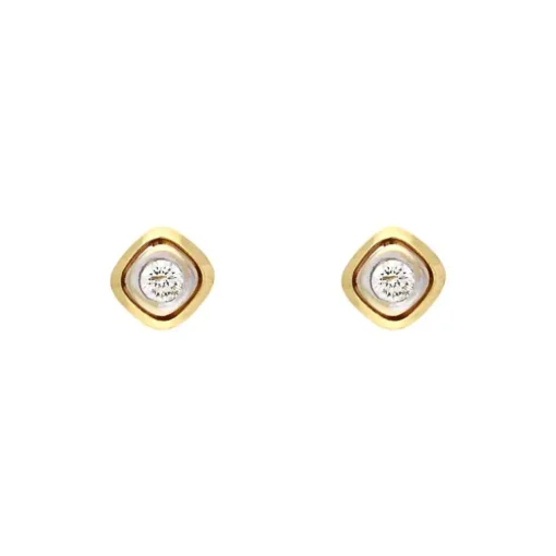 Brillant-Ohrstecker Bicolor