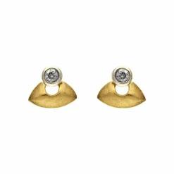 Brillant-Ohrstecker Bicolor