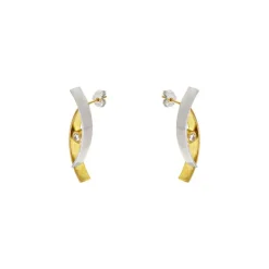 Brillant-Ohrstecker Bicolor