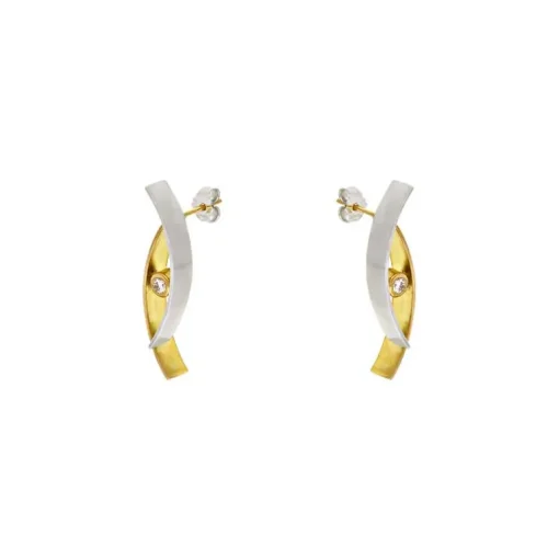 Brillant-Ohrstecker Bicolor