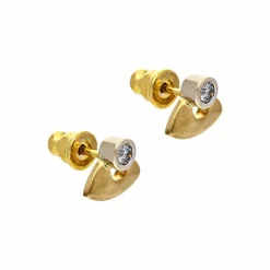 Brillant-Ohrstecker Bicolor