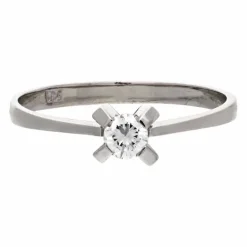 Brillant-Solitär-Ring Weißgold