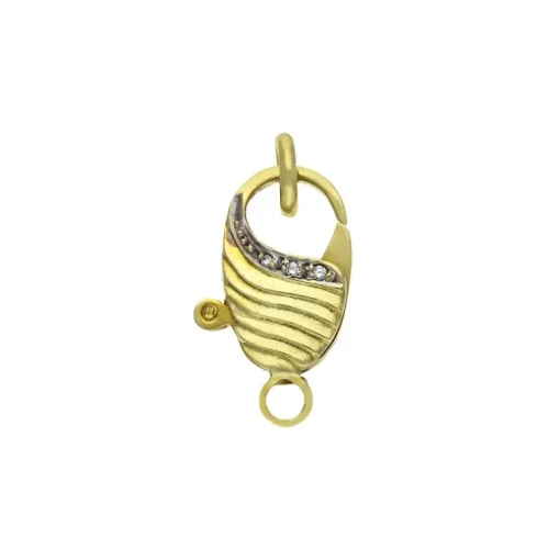 Brillant-Zier-Karabiner Gelbgold