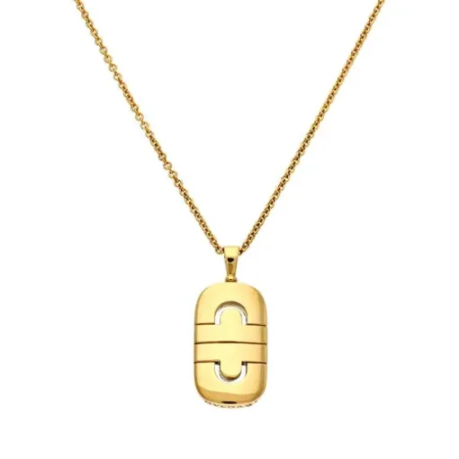 Bulgari Parentesi Kette mit Anhänger Gelbgold