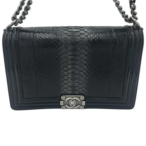 Chanel 'Boy Bag' Python Schwarz