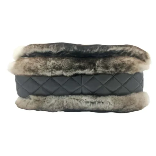 Chanel 'Chinnchilla Pelz Classic Flap' Grau
