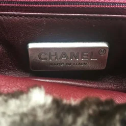 Chanel 'Chinnchilla Pelz Classic Flap' Grau