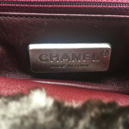 Chanel 'Chinnchilla Pelz Classic Flap' Grau