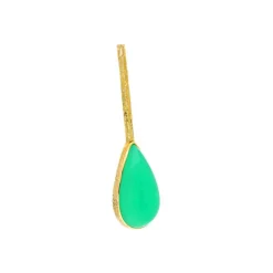 Chrysopras-Anhänger Gelbgold