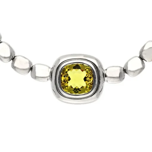 Citrin-Collier Weißgold
