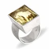 Citrin-Ring Weißgold