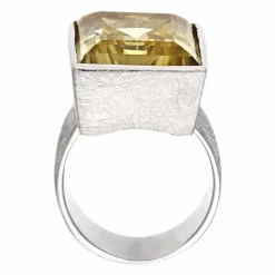 Citrin-Ring Weißgold