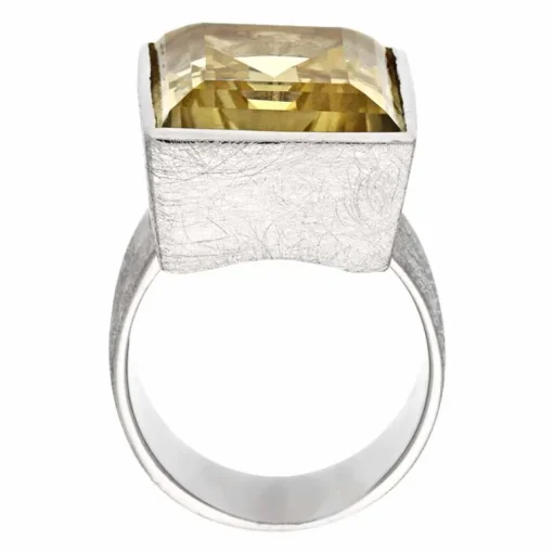 Citrin-Ring Weißgold