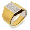 Damenring in Gelb- und Weißgold mit Brillanten