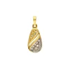 Diamant-Anhänger Gelbgold teil-rhodiniert