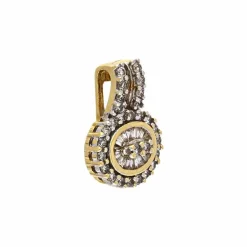 Diamant-Anhänger Gelbgold teil-rhodiniert