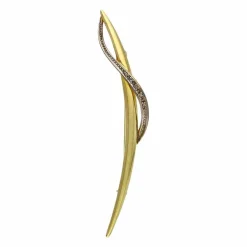 Diamant-Brosche Gelbgold