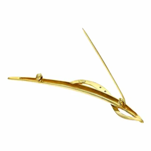 Diamant-Brosche Gelbgold