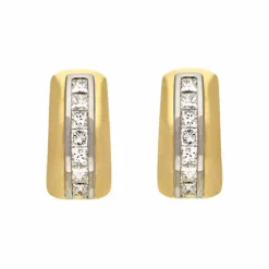 Diamant-Creolen Gelbgold