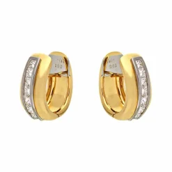 Diamant-Creolen Gelbgold