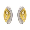 Diamant-Ohrstecker Bicolor