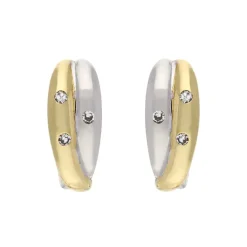 Diamant-Ohrstecker Bicolor