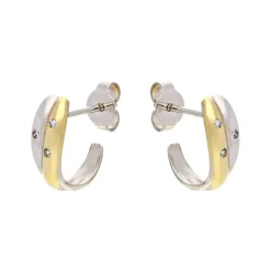 Diamant-Ohrstecker Bicolor