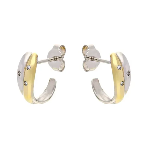 Diamant-Ohrstecker Bicolor