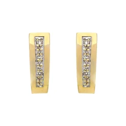 Diamant-Ohrstecker Gelbgold