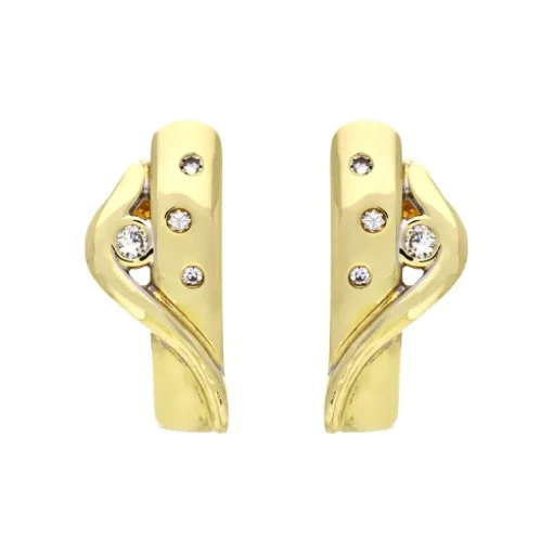 Diamant-Ohrstecker Gelbgold