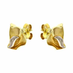Diamant-Ohrstecker Gelbgold