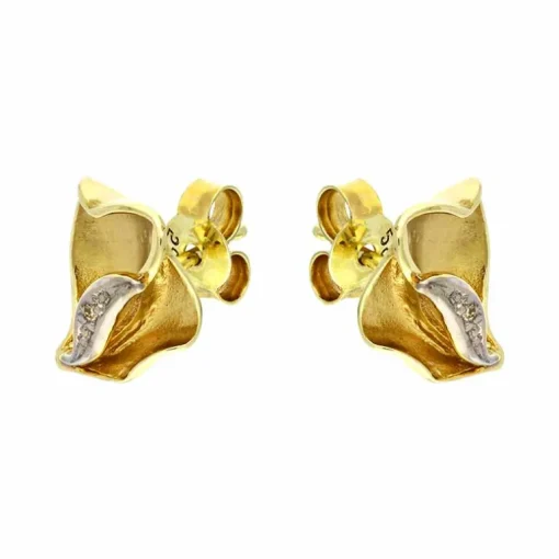 Diamant-Ohrstecker Gelbgold