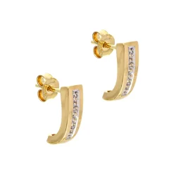 Diamant-Ohrstecker Gelbgold