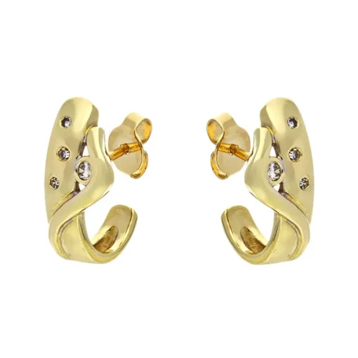 Diamant-Ohrstecker Gelbgold