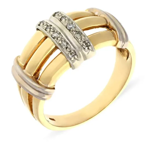 Diamant-Ring Bicolor