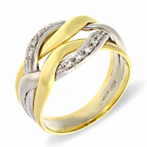 Diamant-Ring Bicolor