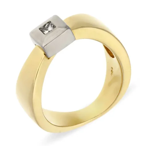 Diamant-Ring Bicolor