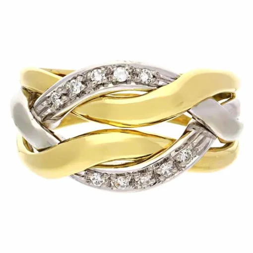 Diamant-Ring Bicolor