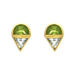 Edelstein-Ohrstecker Gelbgold