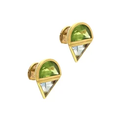 Edelstein-Ohrstecker Gelbgold