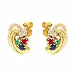 Edelstein-Ohrstecker Gelbgold