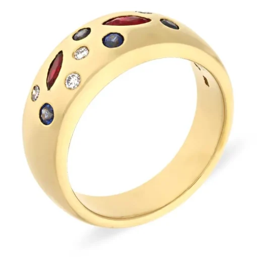 Edelstein-Ring Gelbgold