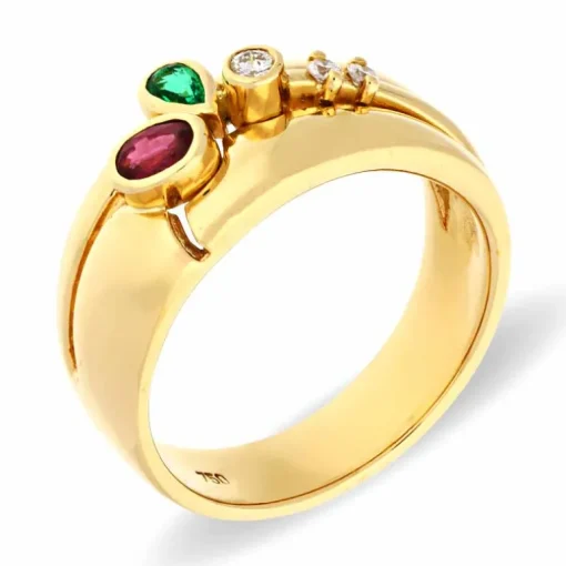 Edelstein-Ring Gelbgold