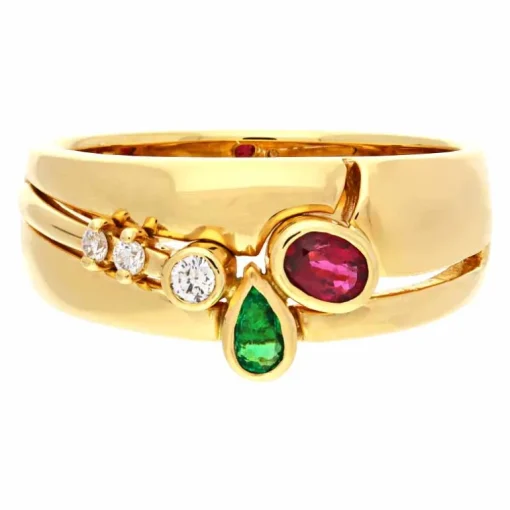Edelstein-Ring Gelbgold