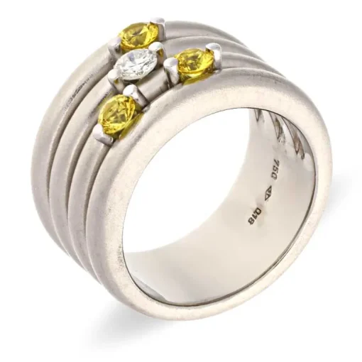 Edelstein-Ring Weißgold
